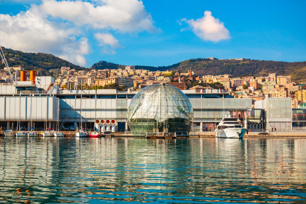Genoa port in northern Italy